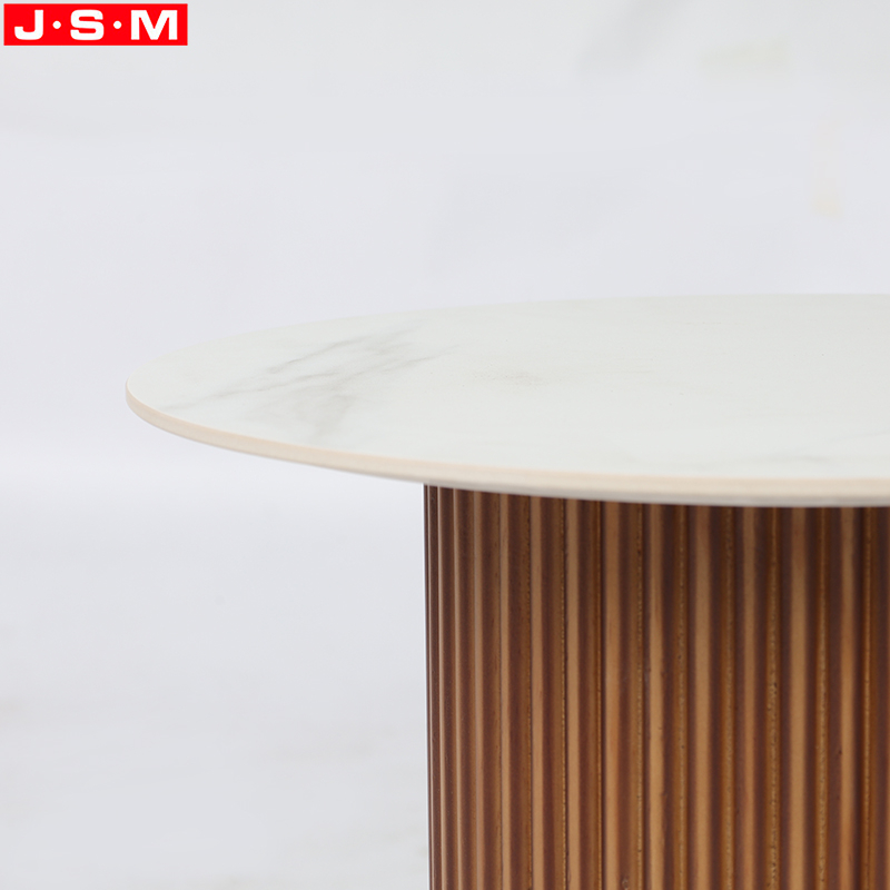 Ceramic Top Modern Hotel Small Coffee Table Black Oval Round Coffee Table