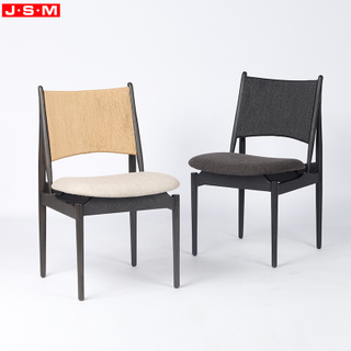 Woodworking Dining Chair Wishbone Dining Chair Wingback Dining Chair Paper Rope Weaving Back Cushion Seat Ash Timber Frame