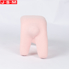 Plastic Stool Fabric Upholstery Footstool Round Stool Ottoman Wooden Frame with Fabric Or PU Upholstery