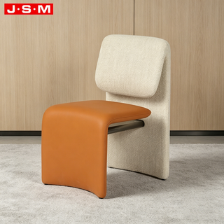Salle Manger Sillas Comedor Modern Comfortable Molded Foam with Textile Orange Dining Room Chair for Dining Table