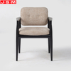 Modern Dining Chair Style Dining Chairs Elegant Fabric Upholstery Coffee Shop Ash Wood Dinning Arm Chair