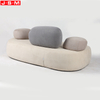 Living Room Armless Modular Sofa Furniture Modern White molded foam with fabric