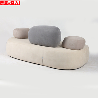 Living Room Armless Modular Sofa Furniture Modern White molded foam with fabric