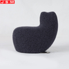 Single Seat Lounge Wooden Armchair Living Room Furniture Metal Base