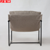 Leather Armchair Room Seating Chairs Set Sofa Single Armchair Cushion Metal Frame