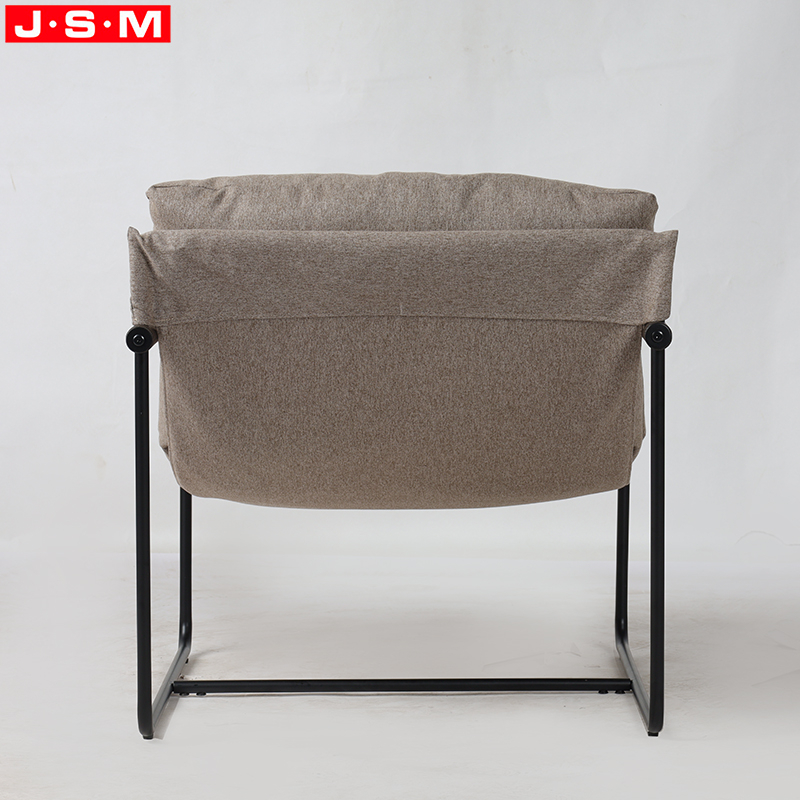 Leather Armchair Room Seating Chairs Set Sofa Single Armchair Cushion Metal Frame